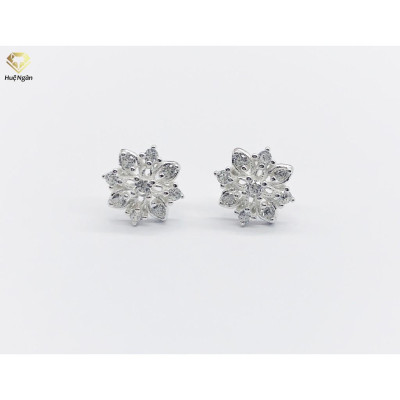 Bông tai bạc Ý 925 Huệ Ngân - Hoa Đẹp YCXR123