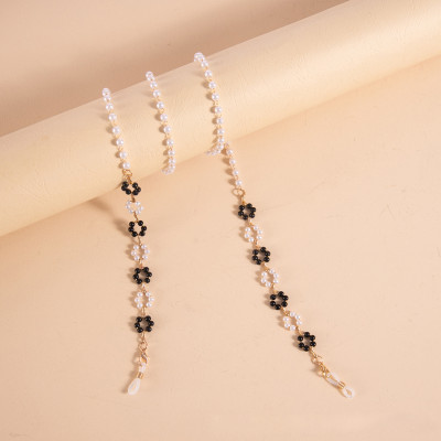 Dây đeo mắt kính dây đeo gọng kính mix chuỗi hoa châu ấn tượng phụ kiện kính dây đeo khẩu trang đa năng đa phong cách