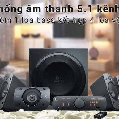 Loa Vi Tính Logitech Z906 5.1 1000W - Hàng Chính Hãng