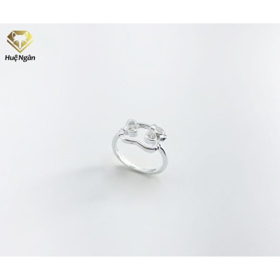 Nhẫn bạc Ý 925 Huệ Ngân - Mèo KITTY RYR140072 (li tay nhỏ)