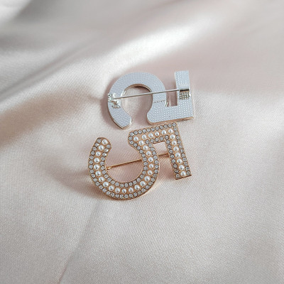 Ghim cài áo nam nữ, trâm cài áo số 5 đính đá cao cấp, brooches unisex