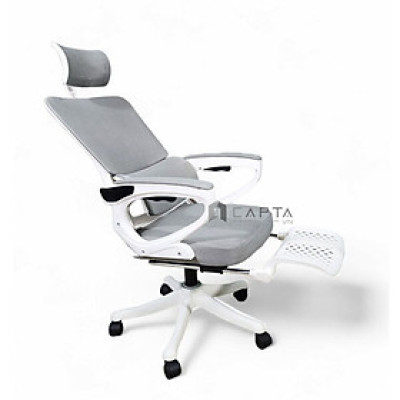 Ghế làm việc giá rẻ có gác chân khung nhựa trắng CR4327-2M Nội thất Capta