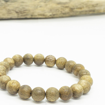 Vòng Tay Trầm Hương Hạt Tròn Đơn (Nam) Từ Trầm Tốc Lào Tự Nhiên