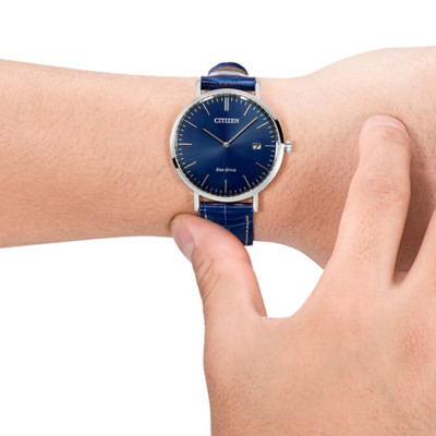 Đồng Hồ Nam Citizen Dây Da AU1080-11L - Mặt Xanh 