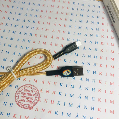 Dây sạc nhanh Ham mer C04 các loại chân cắm I, dòng điện 5v-2.4A, dây bện dù, hàng chính hãng check Qr