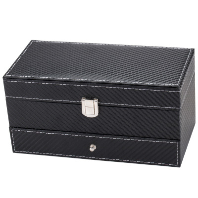 Hộp Đựng Đồng Hồ Và Trang Sức SAIKE SAIKE S444 Da Carbon