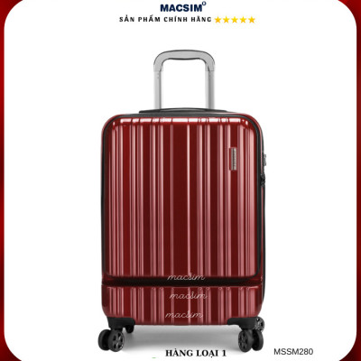 Vali cao cấp Macsim Smooire MSSM280 cỡ 20 inch màu đỏ hàng loại 1