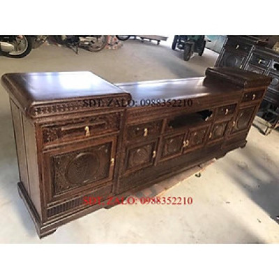 ️ Kệ mõ lõm gỗ mun đuôi công kt 2m40