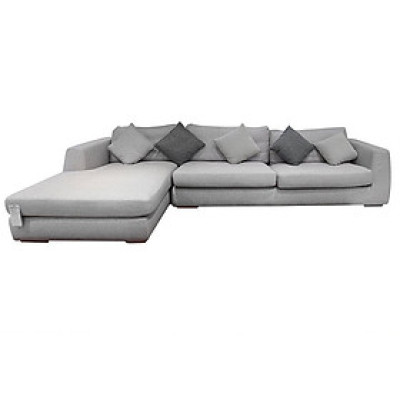 Sofa Vải Chữ L Góc Phải Juno Randolph 326 x 171 x 63 cm (Xám) 