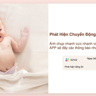 Camera không dây pin sạc IP WIFI EZVIZ BM1 trông trẻ phát hiện tiếng khóc - Hàng chính hãng