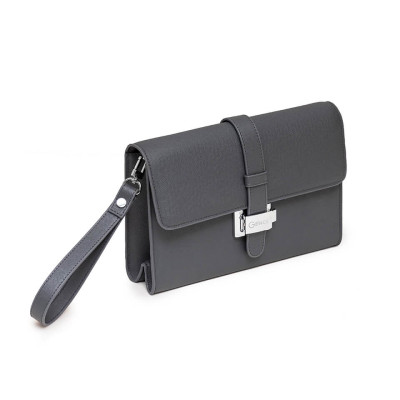 Clutch Cầm Tay Nam Da Bò HT08 Màu Ghi