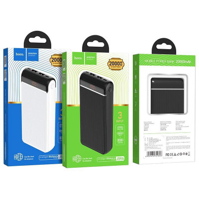 Pin Sạc Dự Phòng HOCO J59A-20.000mAh LED,2 Cổng Sạc Vào,2 Cổng Sạc Ra DC5V-2.0A,HÀNG CHÍNH HÃNG