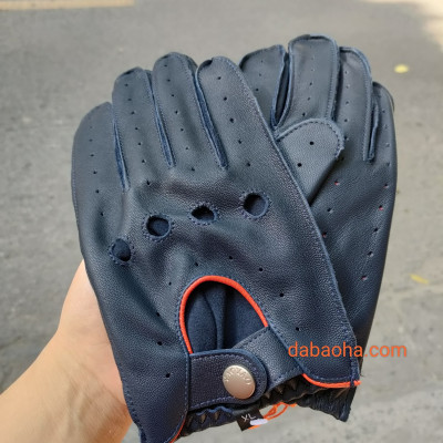 Găng tay nam da dê cao cấp nguyên tấm BHYST43 Găng tay lái xe, bao da phượt