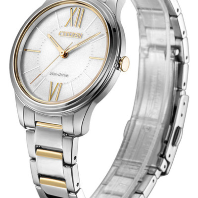 Đồng Hồ Nữ Citizen Dây Thép Không Gỉ EM0414-57A - Mặt Trắng