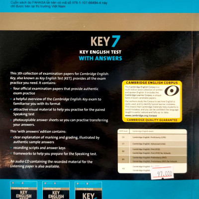 Cambridge English KEY - Key English Test 7 with Answers 