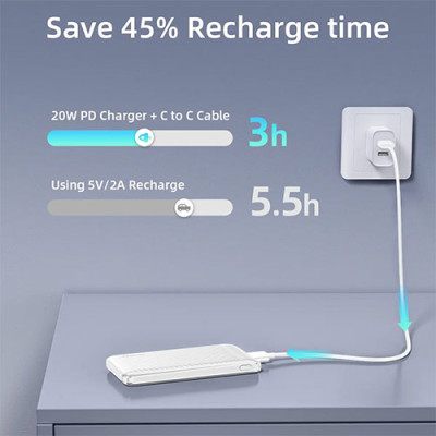 Sạc dự phòng Innostyle PowerSmart+ 1USB 2Type-C PD 20W 10000mAh IP20G2 - Hàng chính hãng