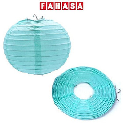 Lồng Đèn Giấy Trơn Tròn 30 Cm Vinacraft - Xanh Nhạt