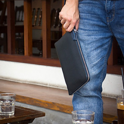 Ví nam cầm tay Gianni Conti Italy 2212BLA - Đen