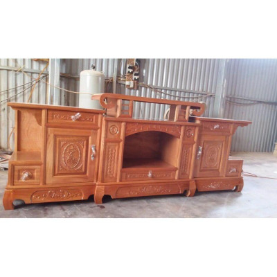 Kệ tivi Gỗ Sồi Nga kiểu Sừng Trâu