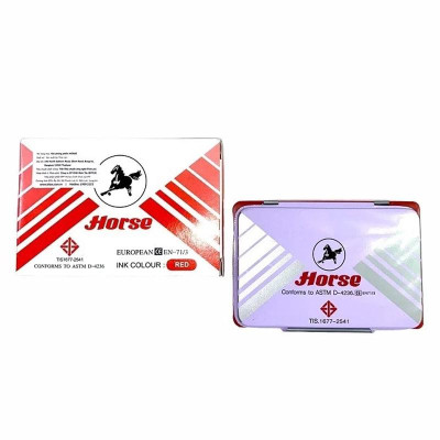 Hộp Dấu Kim Loại Horse H-03 - Mực Đỏ