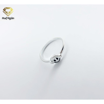 Nhẫn bạc Ý 925 Huệ Ngân - Happy Face TJ016 (li tay nhỏ)