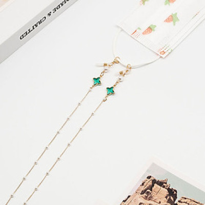 Dây đeo gọng kính chain glasses cỏ bốn lá chuỗi hạt dây chuyền đeo tai nghe airpod đeo khẩu trang mask strap hold new hot trend