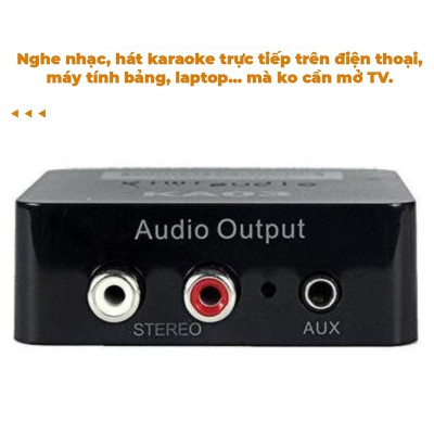 Bộ chuyển âm thanh TV 4K quang optical sang audio AV ra amply + Cáp optical KA03 Bộ Chuyển Quang Âm Thanh Từ Digital Sang Analog Âm Thanh Lớn Tặng Kèm Dây AV  - Hàng chính hãng