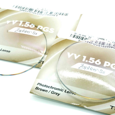 TRÒNG KÍNH ĐỔI MÀU VV-LENS/ĐỔI MÀU KHÓI ĐEN(PHOTOCHROMIC GREY) Phủ Zaphire-Sx TOG Thái Lan