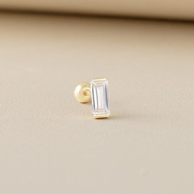 Khuyên Tai Vàng 14KY chuôi bi vặn Korean Style (V0182) - MOON Jewelry