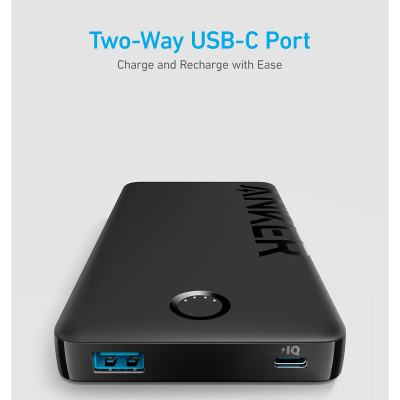 Pin Sạc Dự Phòng Anker 323 1A1C 12W 10000mah USB-A và Type-C A1334 - Hàng Chính Hãng