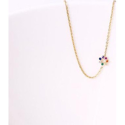 Lắc tay bạc cao cấp cầu vồng hoa Gix Jewel LT09