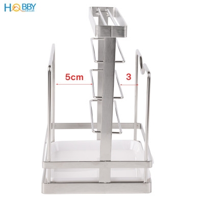 Kệ để nắp vung thớt dao đa năng inox 304 Hobby home decor TT11