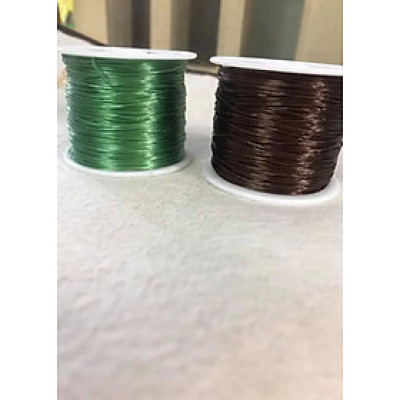 2 CUỘN THUN CO GIÃN MÀU XANH LÁ VÀ ĐEN HOẶC NÂU ĐEN XỎ CHUYÊN XỎ VÒNG TAY BẰNG ĐÁ NAM NỮ 