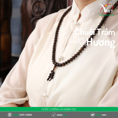 Chuỗi Trầm Hương Thiên Nhiên - Trầm Chìm 108 Hạt