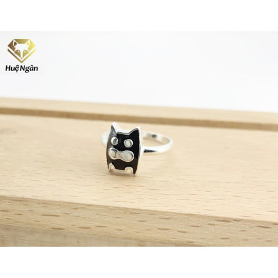 Nhẫn bạc Ý 925 Huệ Ngân - Merry Bear TJ036 (li tay nhỏ)