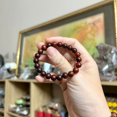 Vòng gỗ Tử Đàn Ấn 8li phong thuỷ linh khí lớn sức khoẻ bình an may mắn 