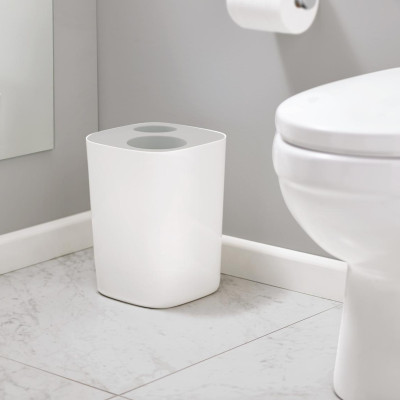 Hộp đựng rác Joseph Joseph xám JJ705140, ngăn chia rác cho phép bạn phân loại chất thải phòng tắm có thể tái chế và không thể tái chế