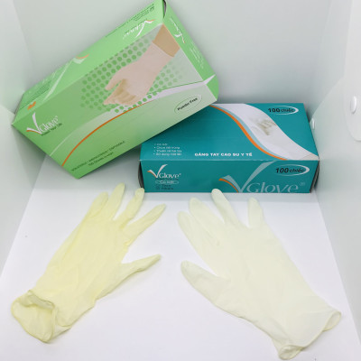 Găng tay y tế hộp 100 cái, bao tay y tế không bột và có bột
