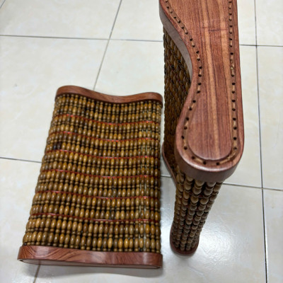 Gối Hạt Gỗ Bách Xanh Cao Cấp , Gối Công Thái Học - Kích Thước 43cmx24cmx8/4cm ( video , hình thật )