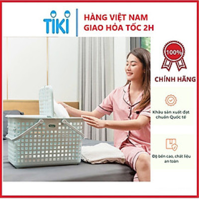 Giỏ đựng quần áo Hokori Việt Nhật- Làn đi sinh có nắp cho mẹ và bé an toàn tiện dụng - Hàng chính hãng
