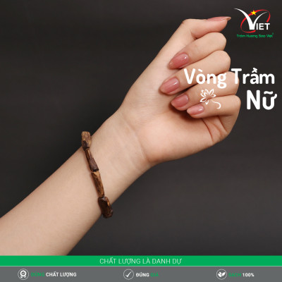 Vòng Trầm Đốt Trúc Thô - Trầm Thiên Nhiên Cho Phái Nữ - Nét Thuần Mộc