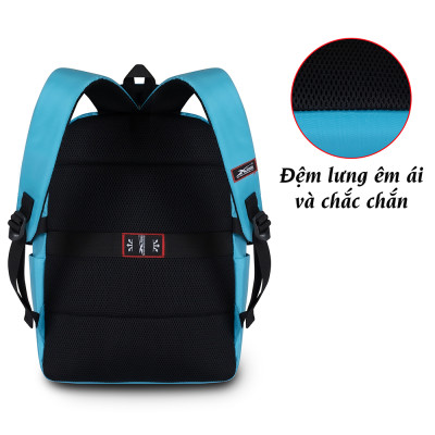 Balo trung học chống nước tiện lợi Xbags Sea Blue Xb 3201