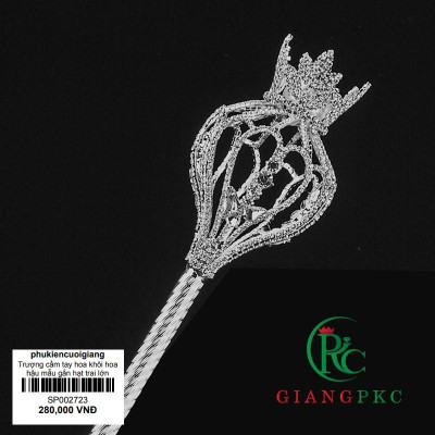 Quyền trượng cầm tay hoa khôi hoa hậu mẫu gắn hạt trai lớn sp002723