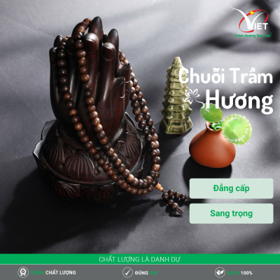 Chuỗi Trầm Hương Thiên Nhiên - Trầm Chìm 108 Hạt