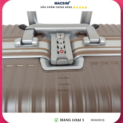 Vali cao cấp Macsim Aksen hàng loại 1 MSAK8216 cỡ 17 inch màu gold