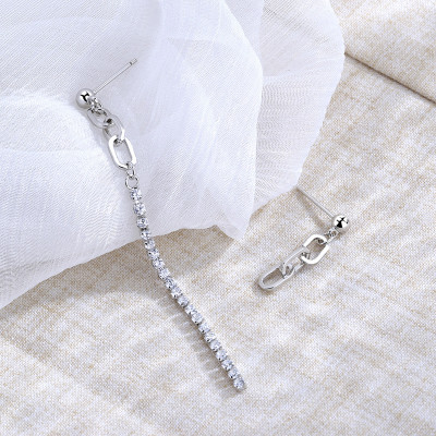 Bông tai mắt xích chữ nhật độc lạ unisex