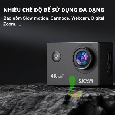 Camera hành trình Sjcam SJ4000 Air 4K Wifi - Máy quay hành động màn hình cảm ứng 2 inch quay liên tục lên đến 70 phút - Hàng nhập khẩu