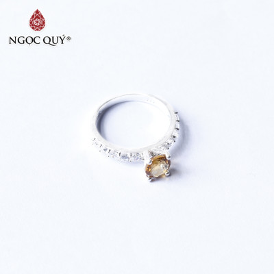 Nhẫn bạc nữ đá thiên nhiên - Ngọc Quý Gemstones - Citrine - Ni 17