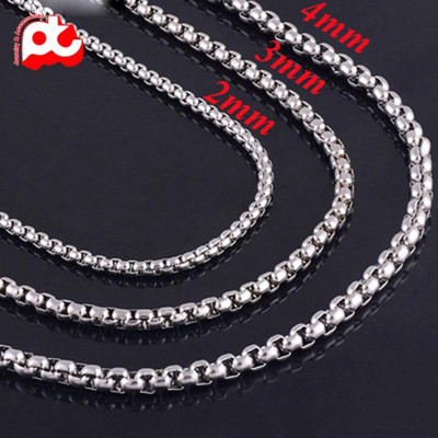 Dây chuyền dây xích nam titan cao cấp thép không gỉ bông dừa khít trangsucpt kích cỡ 3mm PTDCNA50
