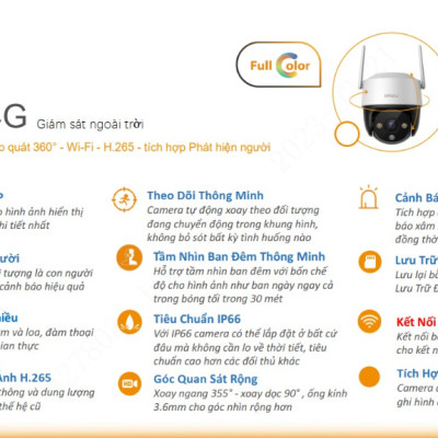 Camera Wifi imou Cruiser S21FTP dùng sim 4G - Hàng chính hãng